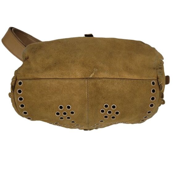 Vtg 90's Hogan Handbag Baguette Unique Rare Hippy Western Native Studded Tan - Picture 11 of 14